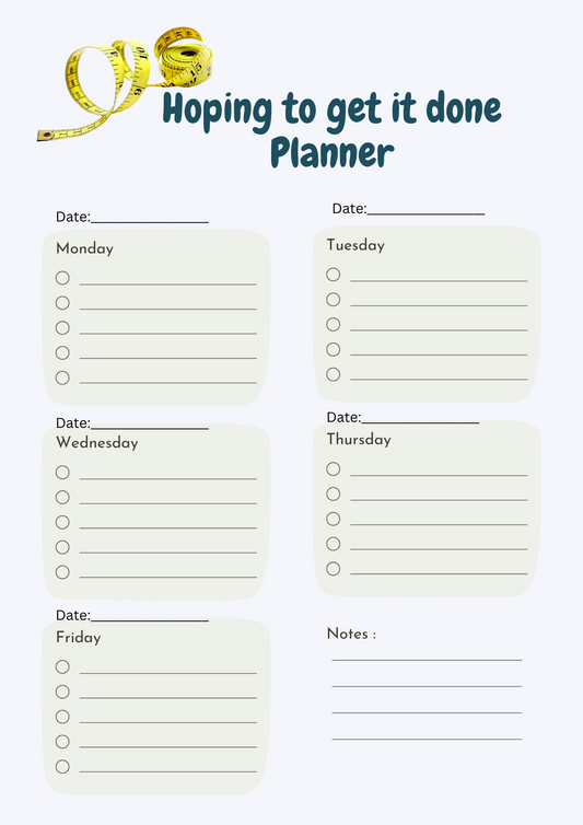Digital Daily Planner for your Projects